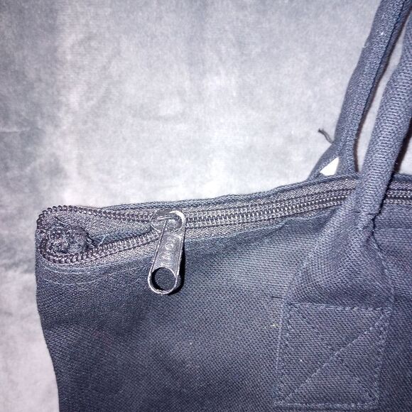 Shania Twain "Shania Now Tour" VIP Black Canvas Tote Bag Leather Handles EUC - Picture 3 of 11